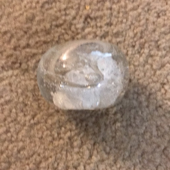 Art Glass/Bubble glass clear paper weight. - Picture 2 of 6
